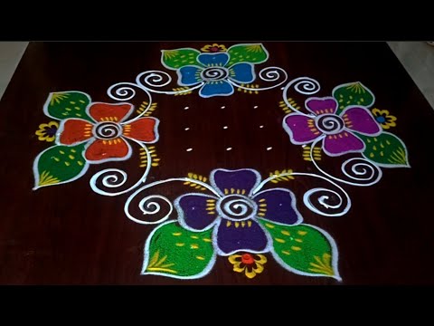 simple daily rangoli design 🌺 beautiful daily kolams #rangoli