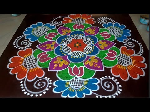 Sankranti muggulu 🌹 beautiful 3 dots sankranti rangoli design #sankranthi #rangoli #muggulu#festival