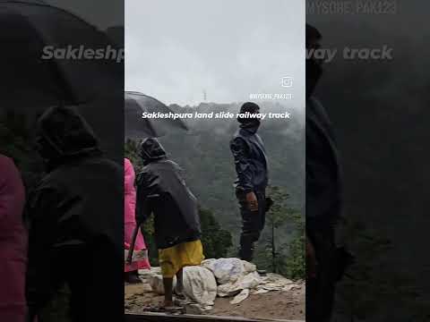 Sakleshpura  land slide happened in railway track #nature #travel #train #rain #sakleshpura