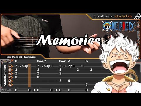 One Piece - Memories - Acoustic (Fingerstyle Guitar Cover) TABS Tutorial