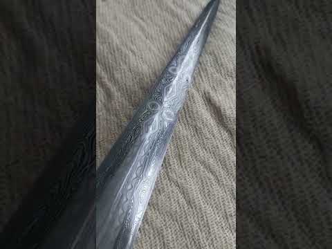 Damascus Viking age spear. #blacksmithing #forging #spear #damascus