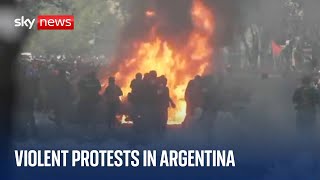 Protests in Argentina turn violent