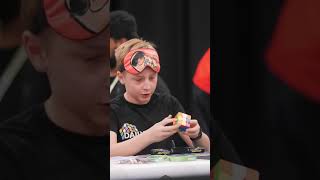 Fastest time to solve a 3x3x3 puzzle cube blindfolded - 12.10 seconds by Charlie Eggins 🇦🇺