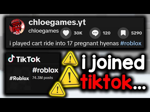 my roblox tiktok experience…