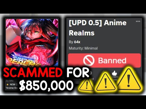 This Roblox Scammer is STEALING games... (Anime Realms)