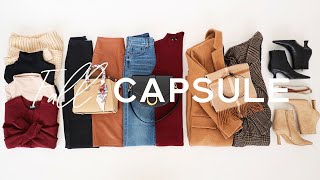 12 items, 50 outfits FALL CAPSULE WARDROBE | Fall Work Wear Outfit Ideas | Miss Louie