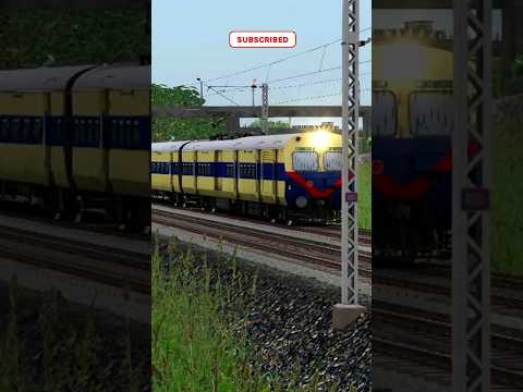 Train Simulator । MEMU Train Crossing in Railway Gate । Train Video #shorts #train #trainsimulator