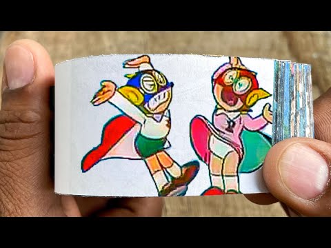 Perman Cartoon Flipbook #1 | Perman Lifts Pako's Skirt Flip Book | Flip Book Artist 2024