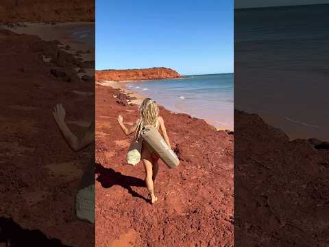 Have you been to a red beach? #red #redsand #redbeach #beach #travelaustralia #australia #beachlife