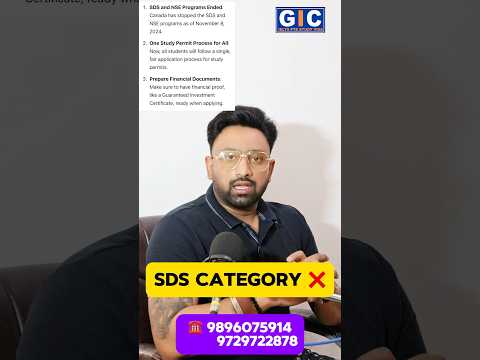 SDS Category Closed New Update 2024 | Canada Study Visa Update 2024 | IELTS WITH GICRATIA