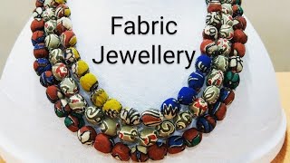 How to make fabric jewellery /Beaded fabric necklaces