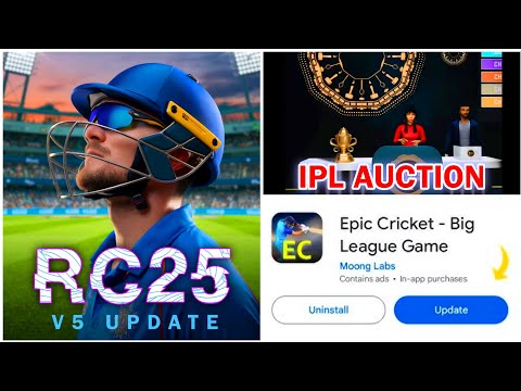 Real Cricket 25 V5 UPDATE!! IPL Auction 🔥 | CCL24 Big Update 🤩 | Epic Cricket New Update Released 🥳