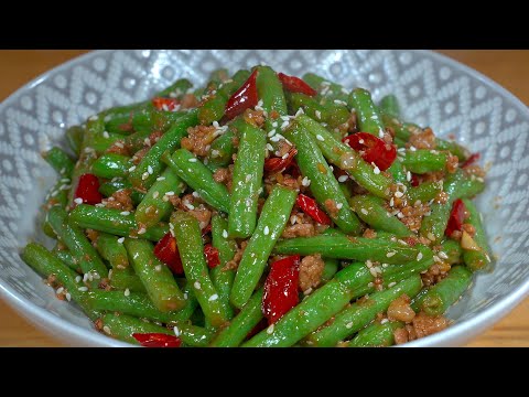 这绝对是四季豆最下饭的做法，加一些肉沫，又香又嫩又好吃#家常菜 #cooking #food