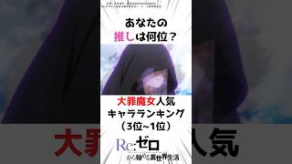 大罪魔女人気キャラランキング(3位〜1位) #リゼロ #アニメ