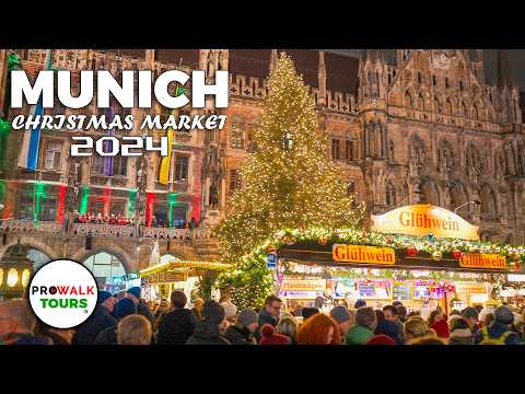 Munich Christmas Market 2024 Tour | Münchner Christkindlmarkt in HDR 60fps