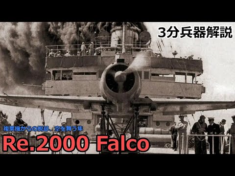 【3分兵器解説】イタリア空軍戦闘機 Re.2000 ファルコ ～複葉機からの脱却、空に舞う隼～