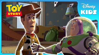 Woody Meets Buzz! 🤠👨‍🚀 | Toy Story | Disney Kids