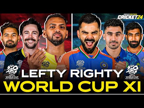 LAST OVER THRILLER 🔥T20 World Cup🏆RIGHTY vs LEFTY - Cricket 24