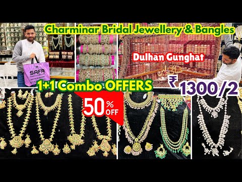 Charminar Ladbazar 1+1 Combo OFFERS On Bridal Bangles Set Fancy Bridal Jewellery On Flat 50% OFF