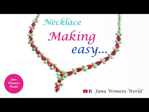 How to Make Necklace with Kundans at Home II Janu Womens World