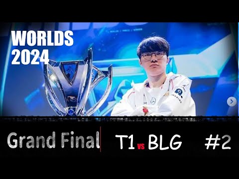 Worlds 2024 - T1 vs BLG - Grand Final Game2  #faker  Faker無情開團各種遊走