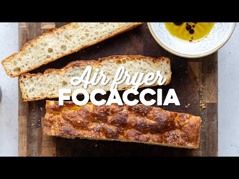 Air Fryer Focaccia { No knead! } Supergolden Bakrs