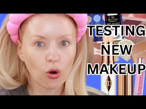 TESTING NEW MAKEUP | CHARLOTTE TILBURY FOUNDATION STICK + LAWLESS CREAM BLUSHES + MORE!