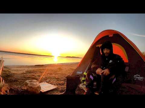 ACAMPANDO SOLO, PESCA Y COCINA, pesca urbana camping