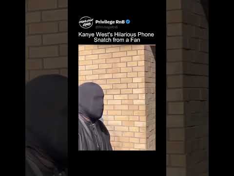 Kanye West's Hilarious Phone Snatch from a Fan #kanyewest #rap #hiphop