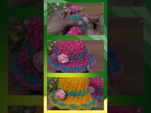 Winter hat knitting tutotial video link in description #shorts #youtube #creativesarita