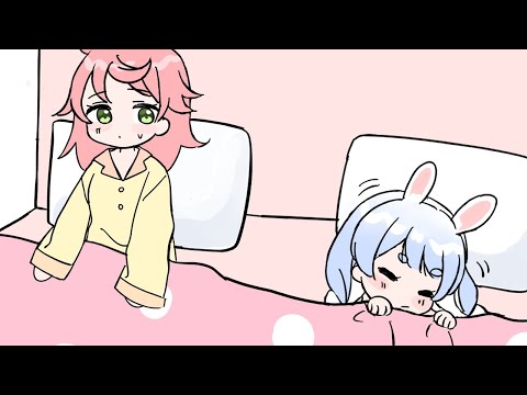 【手描き】寝起きのぺこらにキュンとしたみこちの話【兎田ぺこら/さくらみこ/ホロライブ切り抜き】【切り抜き漫画】