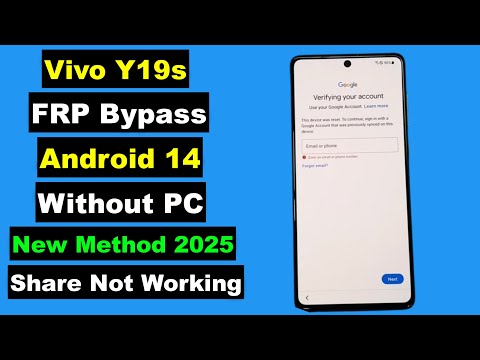 Vivo Y19s FRP Bypass Android 14 Without PC | Setting Not Open Share Not Work | Final Method 2025