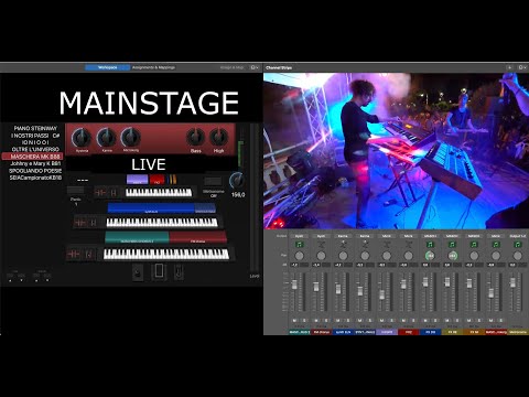 MAINSTAGE 3 - General Overview - I show you my Live Configuration of 3 Keyboards