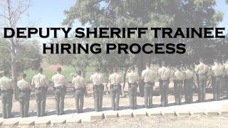 Deputy Sheriff Trainee Hiring Process