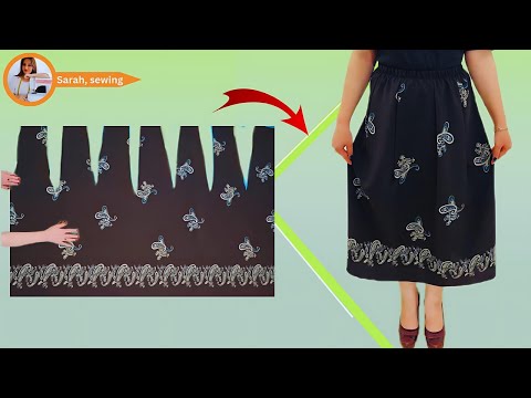 FREE SIZE!! How to easily sew a skirt?The result will surprise you