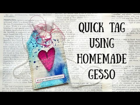 Let's use that Homemade Gesso! | Quick, bright and fun tag!