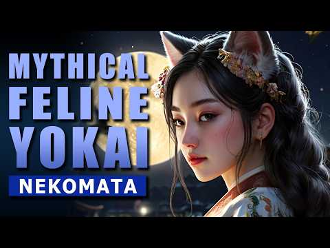 Mythical Feline Cat Yokai -  Nekomata Legend Yokai Japan Mythology Scary Stories