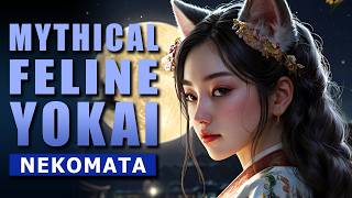 Mythical Feline Cat Yokai -  Nekomata Legend Yokai Japan Mythology Scary Stories