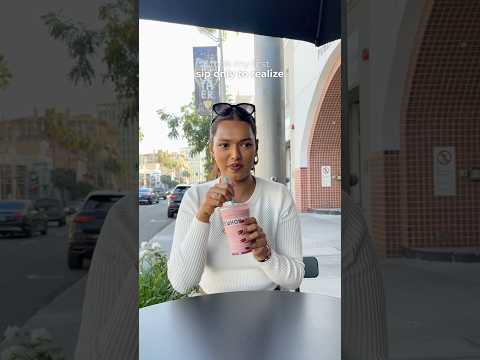 Trying HAILEY BEIBER’s VIRAL SKIN SMOOTHIE in Los Angeles! #shorts #ashortaday