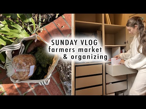 SUNDAY VLOG: farmers market & organizing | XO, MaCenna Vlogs