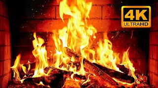 🔥 Fireplace 4K UHD! Christmas Fireplace with Crackling Fire Sounds. Fireplace Ambience