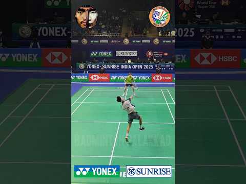 Lakshya Sen's Footwork and smash🤯💥🔥#badminton #lakshyasen #shorts