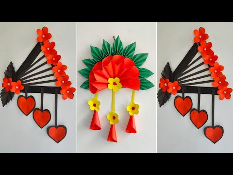 2 Easy and Quick Paper Wall Hanging Ideas / A4 sheet Wall decor / Cardboard Reuse / Room Decor DIY