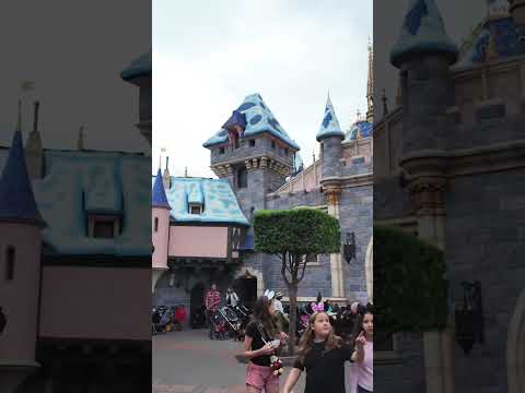 Snow on the Castle at Disneyland! Walls are down at Tiana’s Bayou Adventure