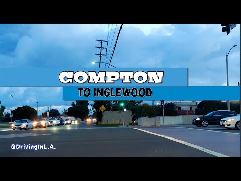 SUNSET STREETS OF L.A . | COMPTON TO INGLEWOOD | 4K UHD #sunset