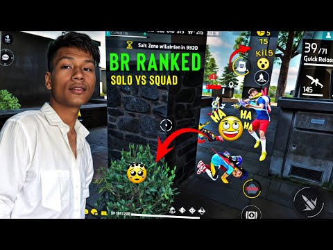 br ranked ☠️ solo vs squad gameplay 15 kills 😲 for the first time playing solo vs squad clock ff ☠️💀