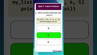 Learn Python Basics Quizzes | Quiz 7