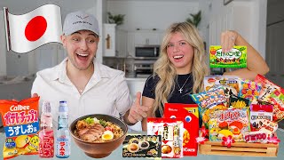 Trying JAPANESE SNACKS For The First Time!!