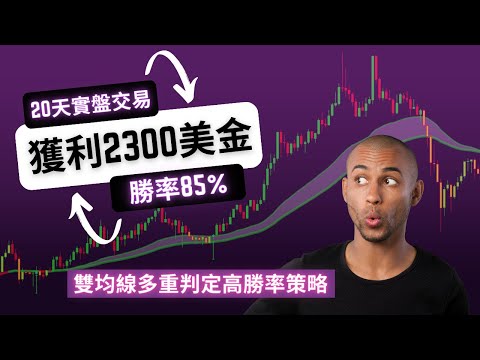 我是如何在20天賺到2300美金｜雙均線策略 勝率達到85%