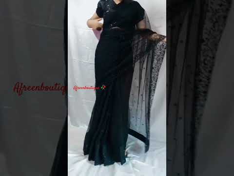 ready to wear saree/ready made style/ black saree #black#viral#saree#diy#ytshorts #partywear✨✨❣️